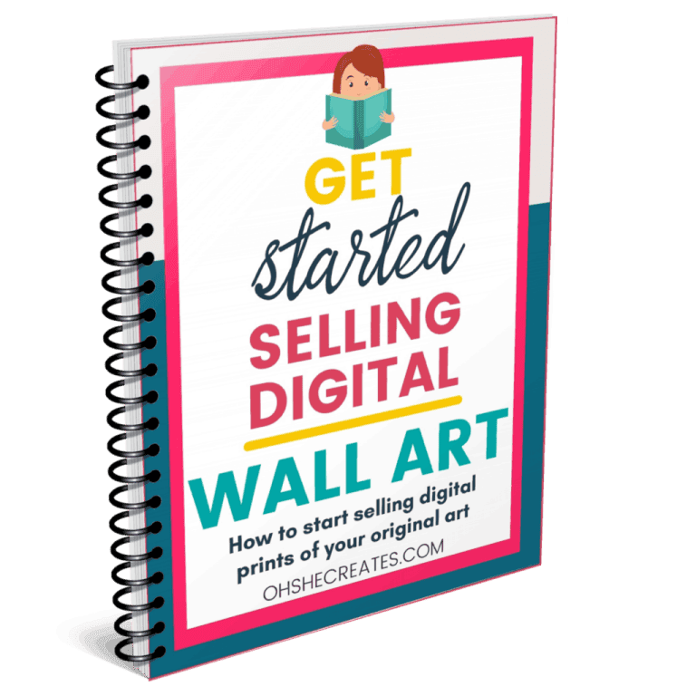 Ebook on how to sell digital wall art prints online — learn to turn your artwork into profitable digital downloads