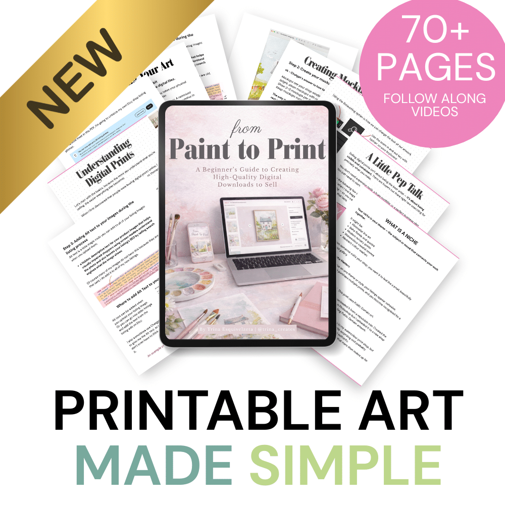 paint to print is an online course teaching you how to sell digital prints online