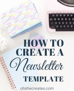 How to create a newsletter template