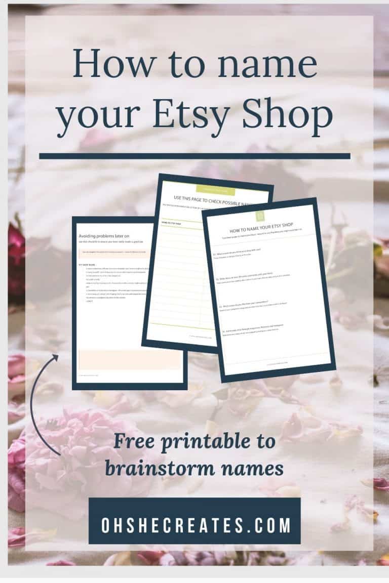 How to name your Etsy shop
