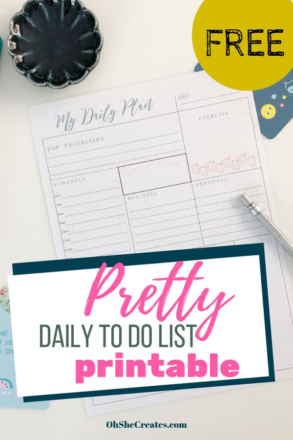 pretty daily to-do list printable for free