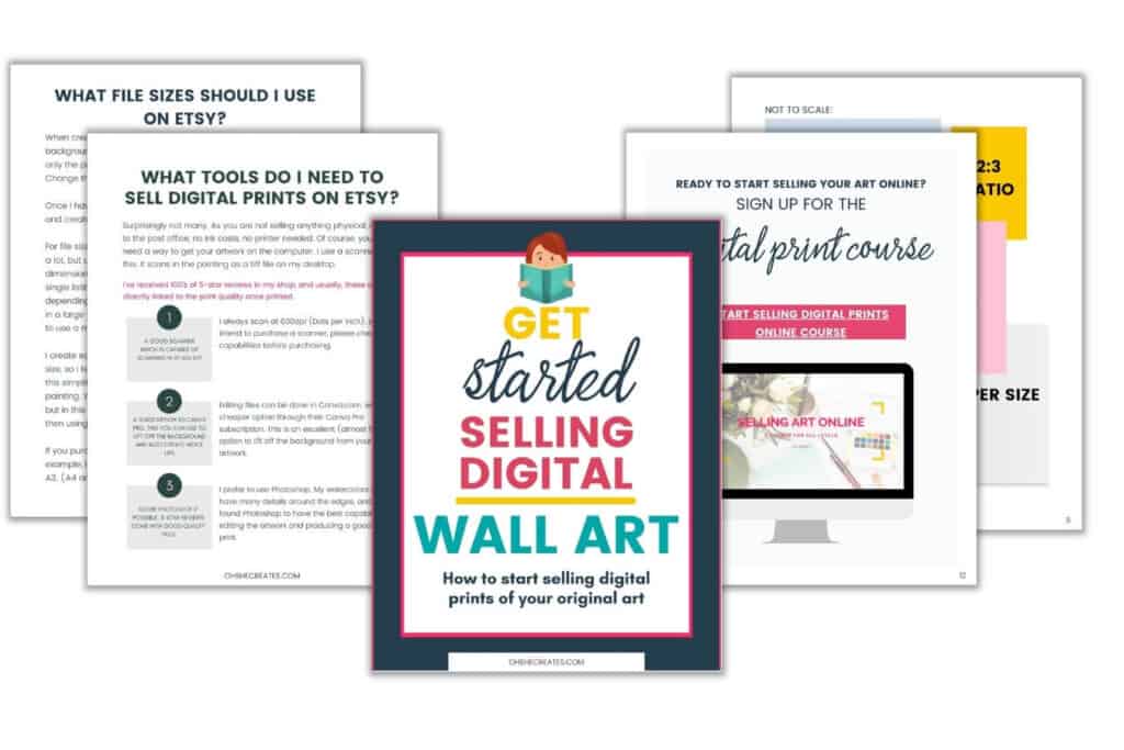 get started selling digital wall art free pdf with examples 