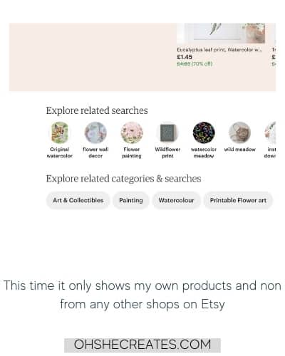 image showing no suggestions on etsy