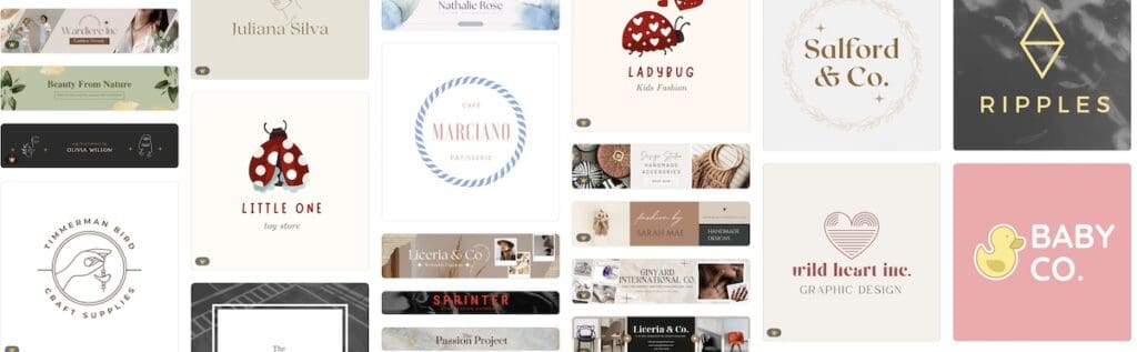 screen shot of etsy banners in canva.com