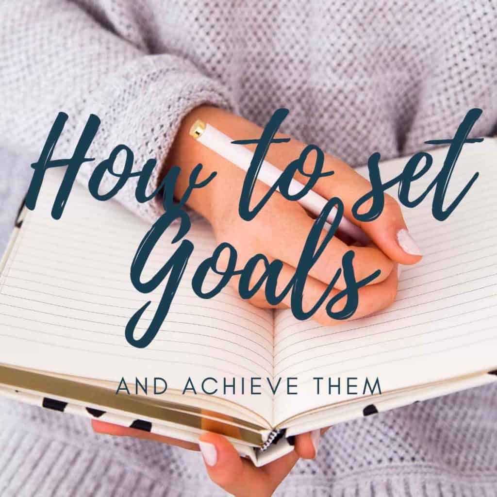 How to set goals text with book background
